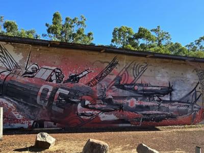 Military Mural at Charles Darwin National Park